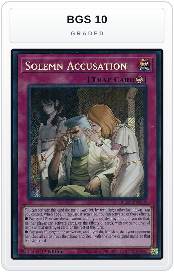 Graded - Solemn Accusation — BGS 10 graded overlay