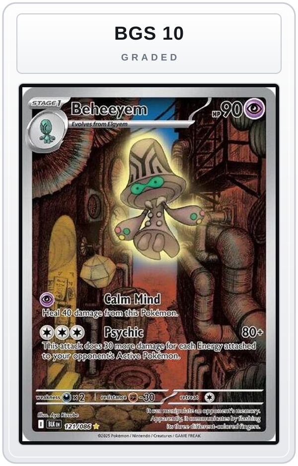 Graded - Beheeyem - 121/086 — BGS 10 graded overlay