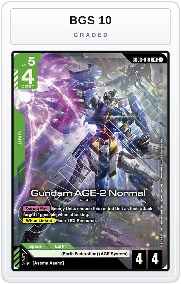 Graded - Gundam AGE-2 Normal — BGS 10 graded overlay