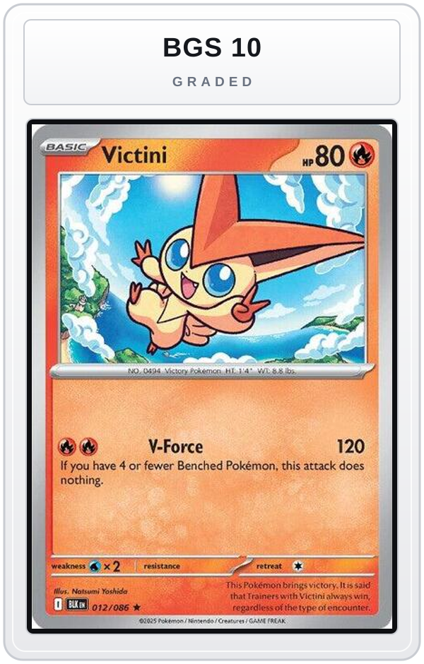 Graded - Victini — BGS 10 graded overlay
