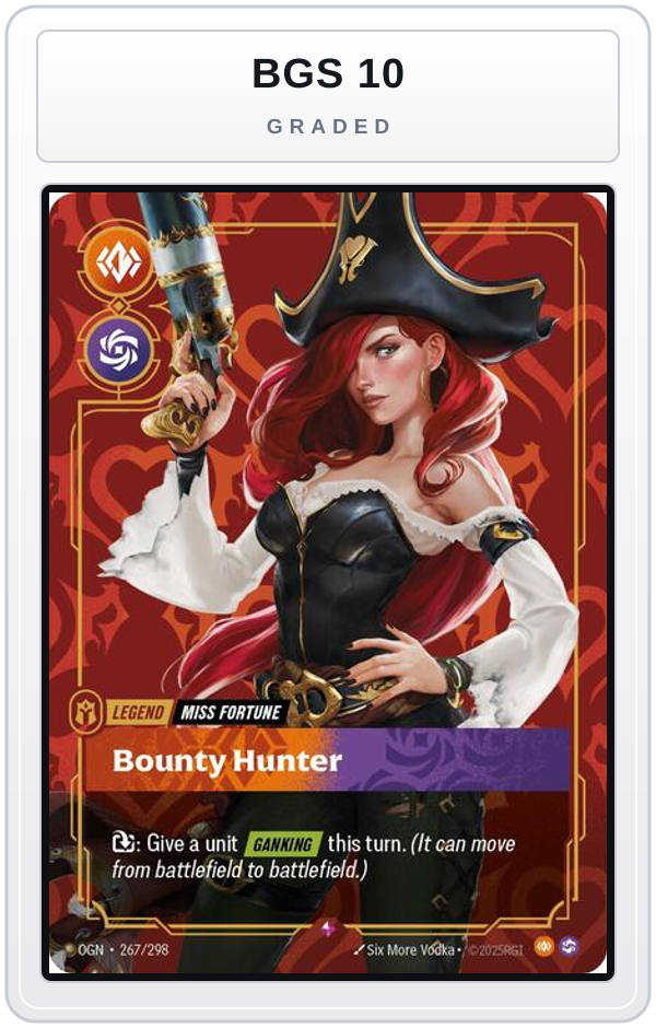 Graded - Miss Fortune - Bounty Hunter — BGS 10 graded overlay