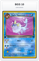 Graded - Dark Vaporeon — BGS 10 graded overlay