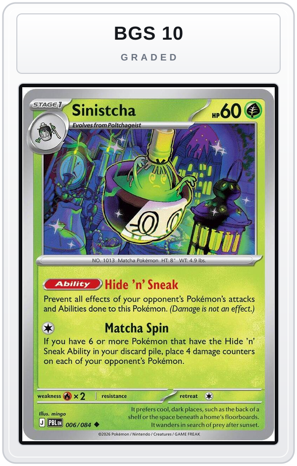 Graded - Sinistcha — BGS 10 graded overlay