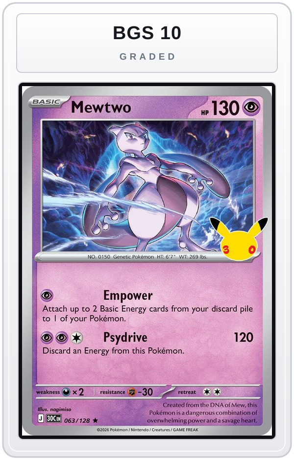 Graded - Mewtwo — BGS 10 graded overlay