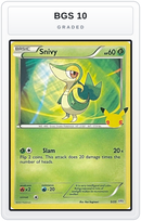 Graded - Snivy - 5/25 — BGS 10 graded overlay