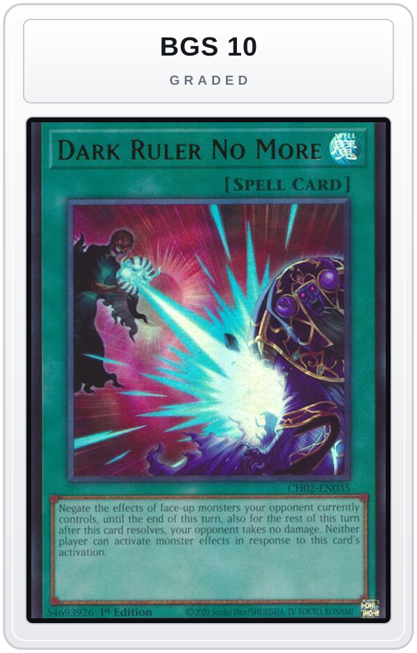 Graded - Dark Ruler No More — BGS 10 graded overlay