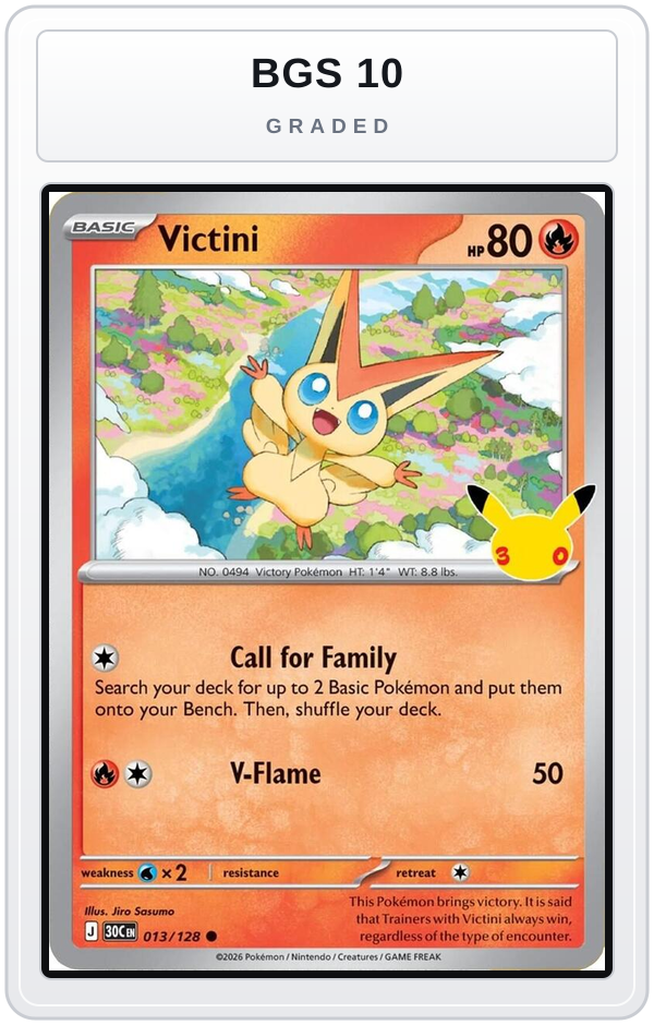 Graded - Victini — BGS 10 graded overlay