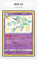 Graded - Galarian Rapidash — BGS 10 graded overlay