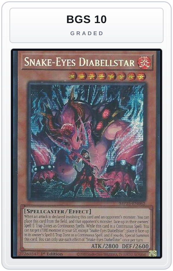 Graded - Snake-Eyes Diabellstar — BGS 10 graded overlay