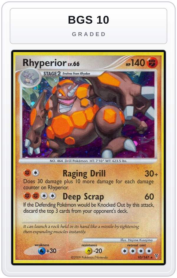Graded - Rhyperior — BGS 10 graded overlay