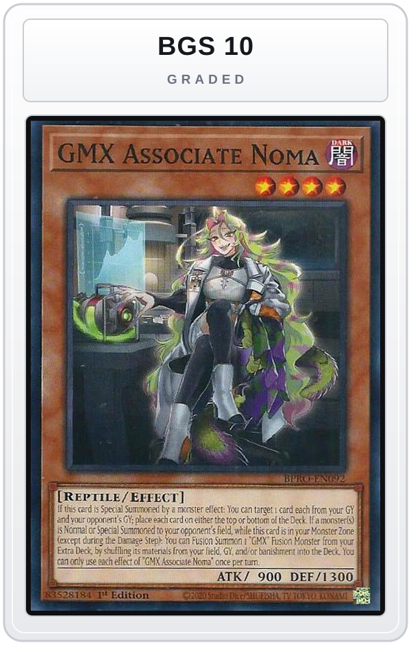 Graded - GMX Associate Noma — BGS 10 graded overlay