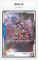Graded - Unicorn Gundam (Destroy Mode) (SP) (LR+) — BGS 10 graded overlay