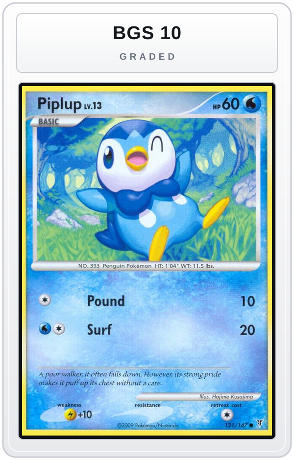 Graded - Piplup — BGS 10 graded overlay