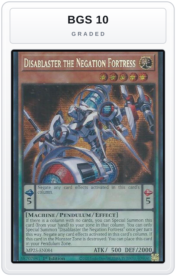 Graded - Disablaster the Negation Fortress — BGS 10 graded overlay