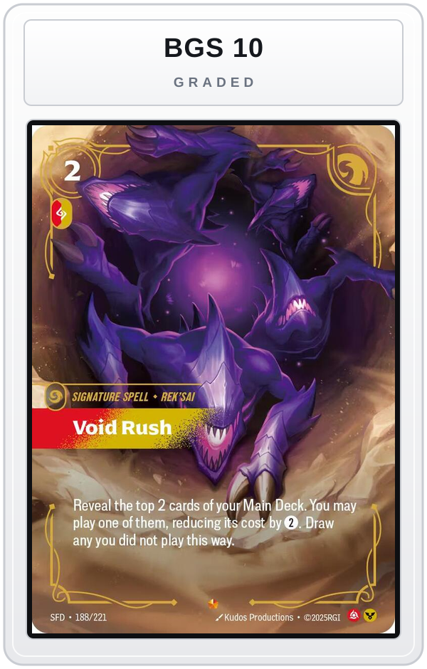 Graded - Void Rush — BGS 10 graded overlay