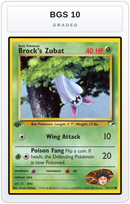 Graded - Brock's Zubat (74) — BGS 10 graded overlay