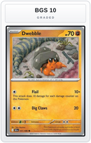 Graded - Dwebble — BGS 10 graded overlay