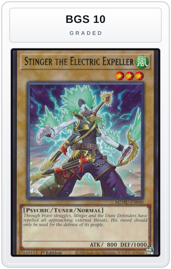 Graded - Stinger the Electric Expeller — BGS 10 graded overlay