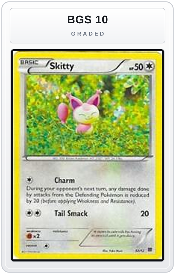 Graded - Skitty - 12/12 — BGS 10 graded overlay
