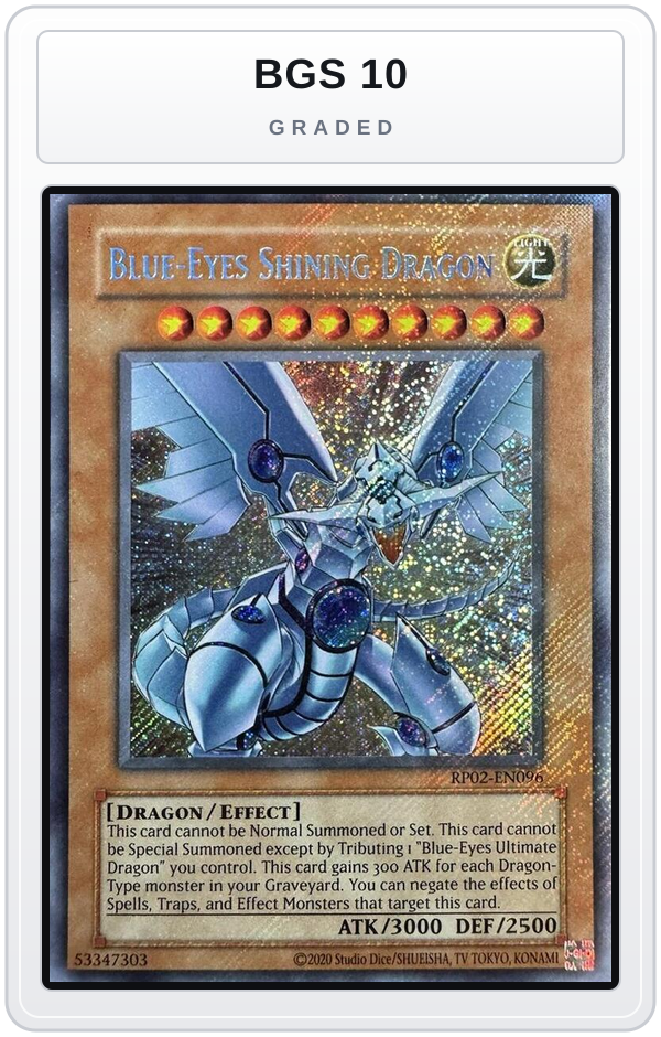 Graded - Blue-Eyes Shining Dragon — BGS 10 graded overlay
