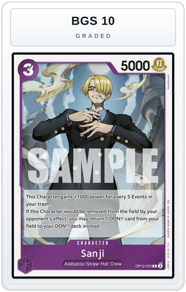 Graded - Sanji (070) — BGS 10 graded overlay