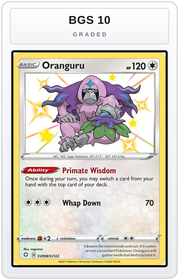 Graded - Oranguru — BGS 10 graded overlay