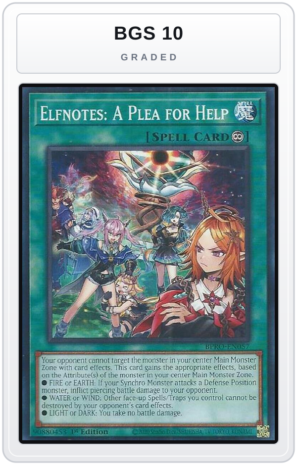 Graded - Elfnotes: A Plea for Help — BGS 10 graded overlay