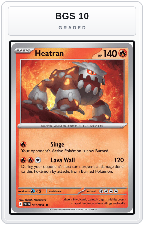 Graded - Heatran — BGS 10 graded overlay