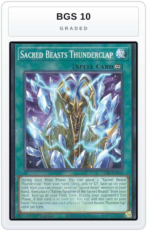 Graded - Sacred Beasts Thunderclap — BGS 10 graded overlay