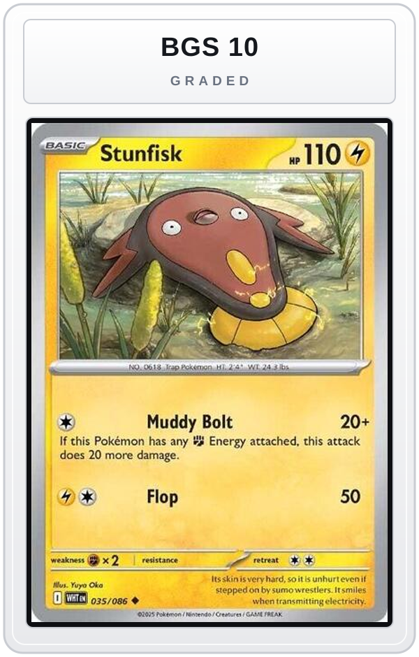 Graded - Stunfisk — BGS 10 graded overlay