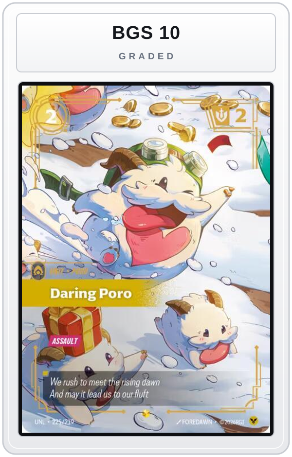 Graded - Daring Poro (Overnumbered) — BGS 10 graded overlay