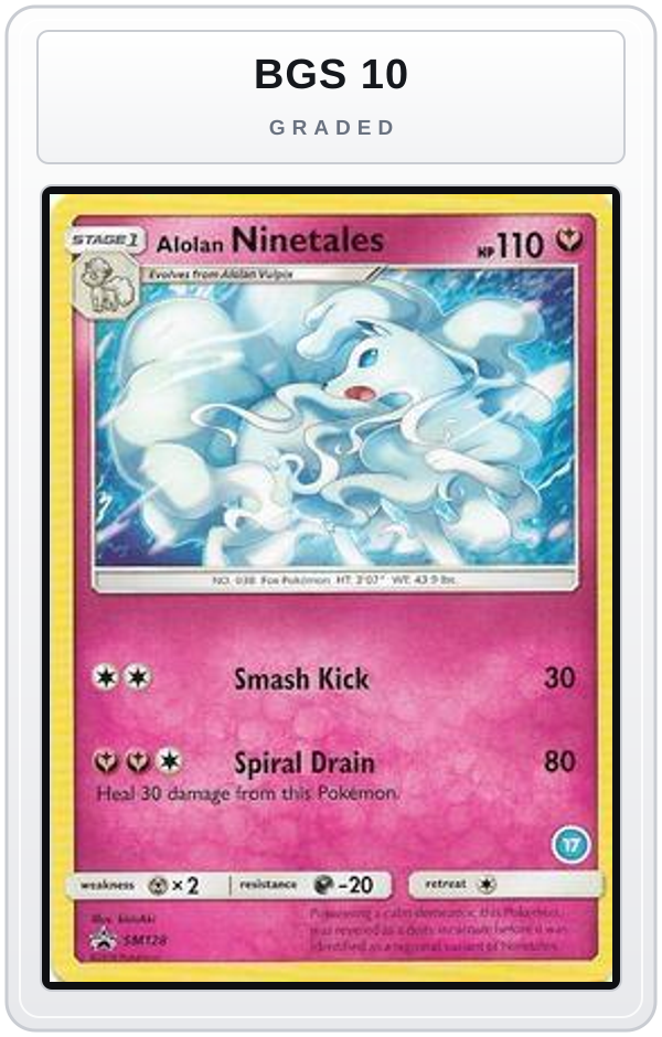 Graded - Alolan Ninetales (17) — BGS 10 graded overlay