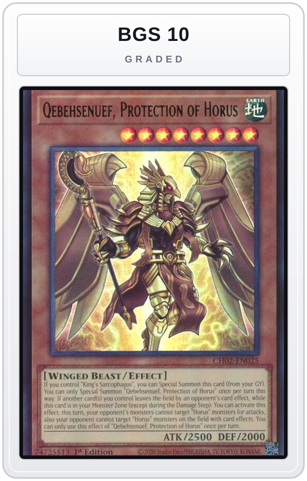 Graded - Qebehsenuef, Protection of Horus — BGS 10 graded overlay