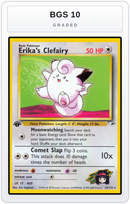 Graded - Erika's Clefairy — BGS 10 graded overlay