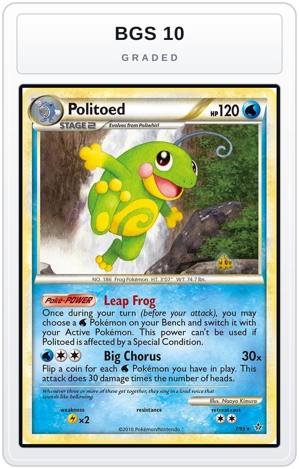 Graded - Politoed — BGS 10 graded overlay