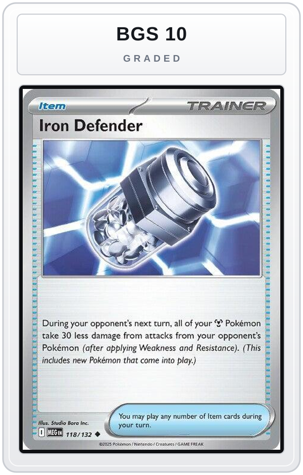 Graded - Iron Defender — BGS 10 graded overlay