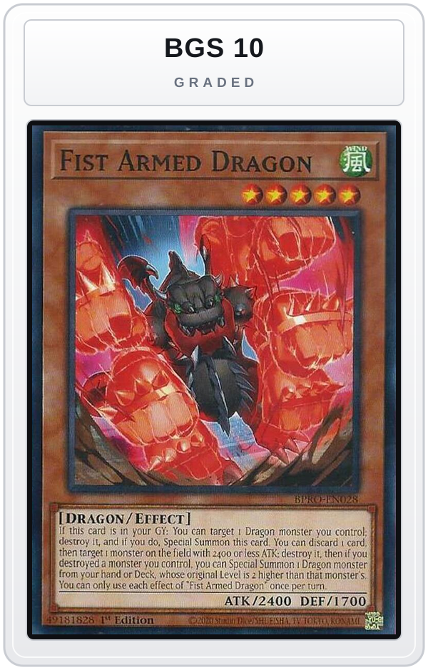Graded - Fist Armed Dragon — BGS 10 graded overlay