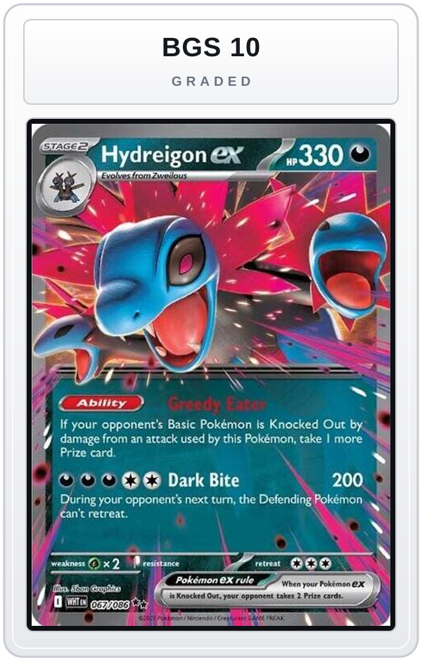 Graded - Hydreigon ex — BGS 10 graded overlay