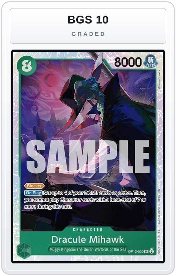 Graded - Dracule Mihawk — BGS 10 graded overlay