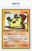 Graded - Mankey — BGS 10 graded overlay