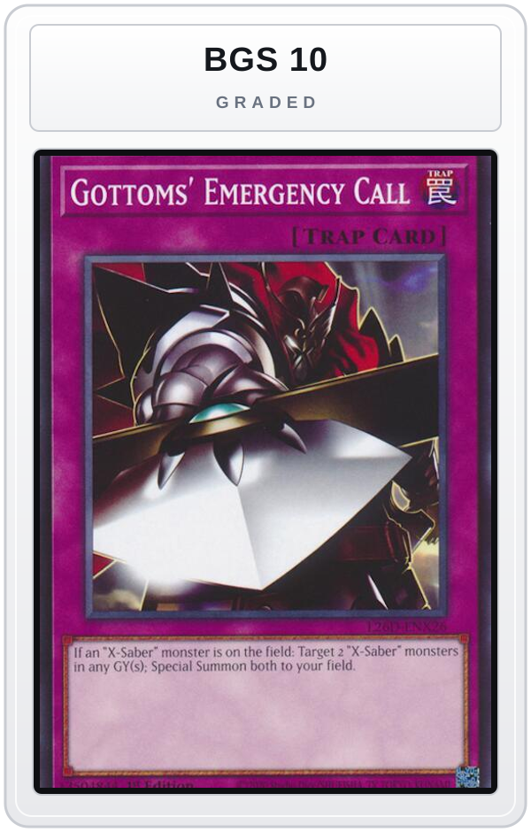 Graded - Gottoms' Emergency Call — BGS 10 graded overlay