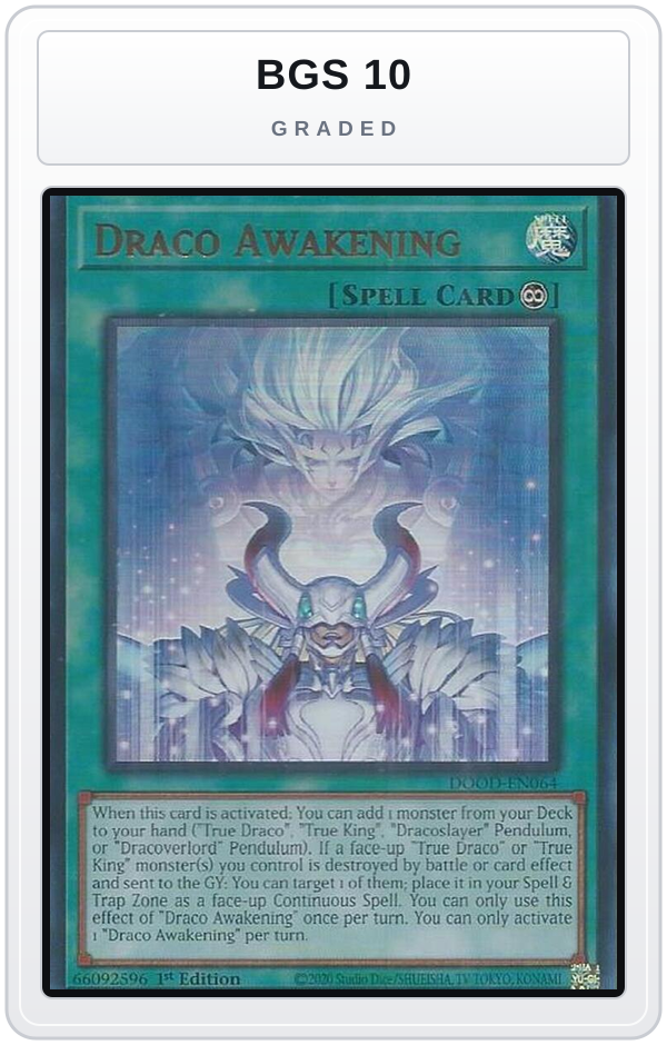 Graded - Draco Awakening — BGS 10 graded overlay