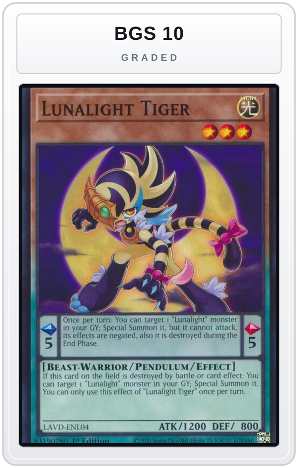 Graded - Lunalight Tiger — BGS 10 graded overlay