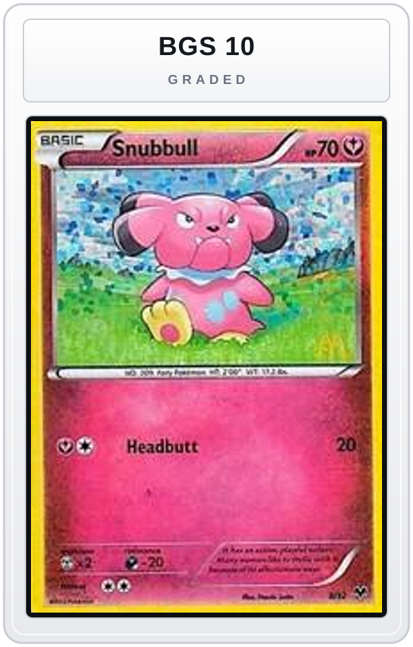 Graded - Snubbull - 8/12 — BGS 10 graded overlay