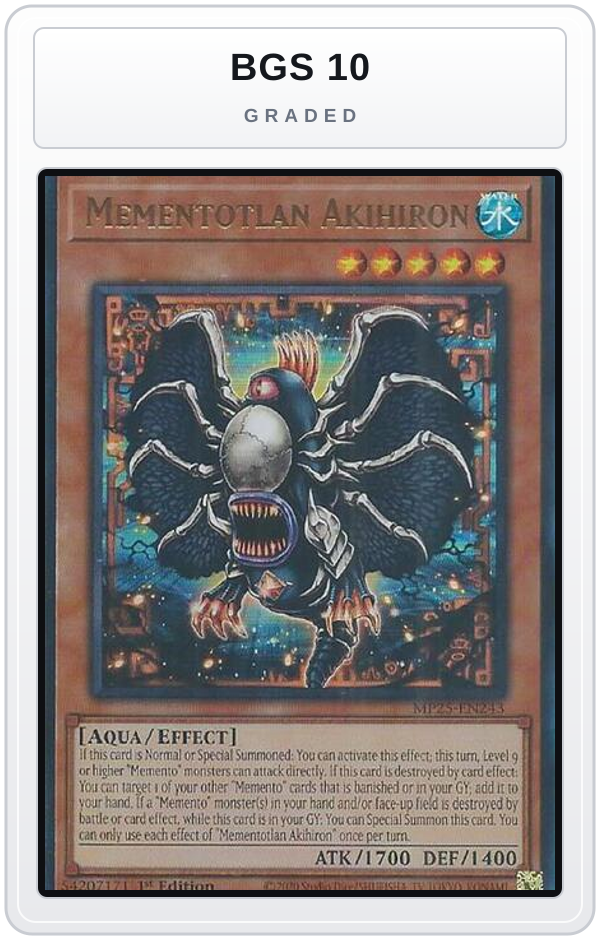 Graded - Mementotlan Akihiron — BGS 10 graded overlay
