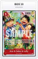 Graded - Ace & Sabo & Luffy — BGS 10 graded overlay