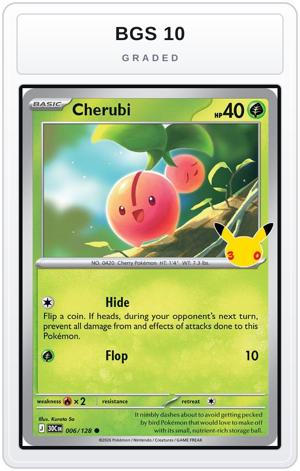 Graded - Cherubi — BGS 10 graded overlay
