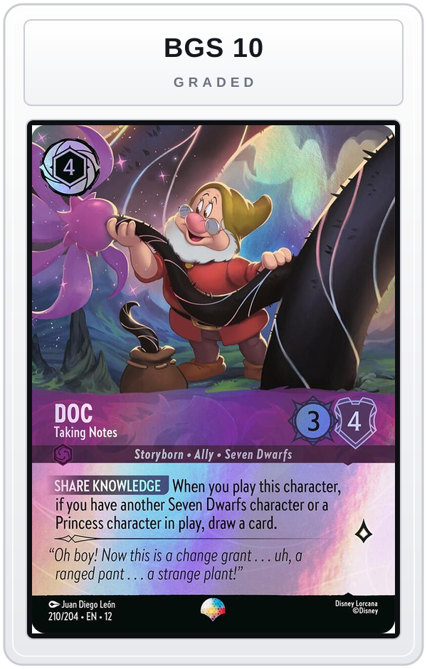 Graded - Doc - Taking Notes (Epic) — BGS 10 graded overlay