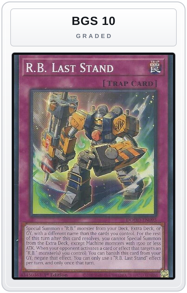 Graded - R.B. Last Stand — BGS 10 graded overlay