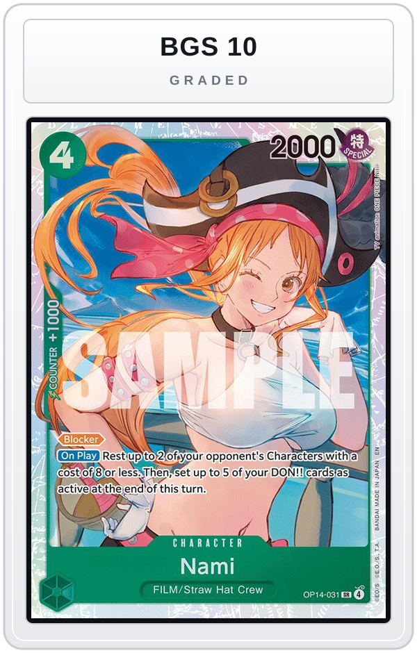 Graded - Nami — BGS 10 graded overlay
